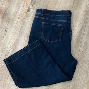 Terra & Sky Deep Indigo High Rise Ankle Jeans Sz 24W. Bundle & Save!